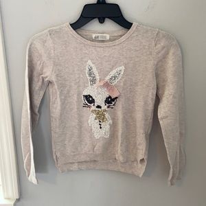 H&M size 6/8 pull over bunny sweater